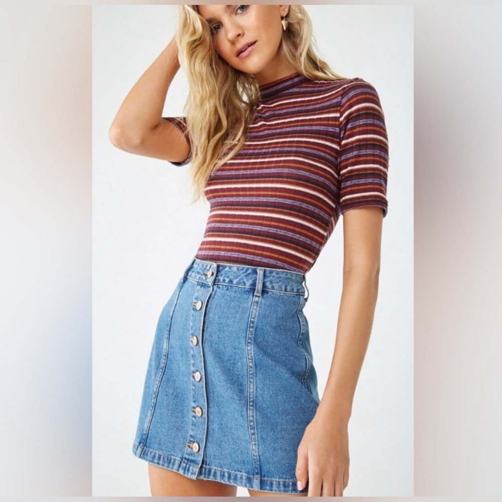 Button front Denim Jean Mini small